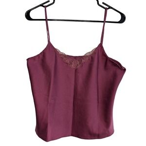 Vintage Warner's‎ Women's 34 Mauve Lace Tank Cami